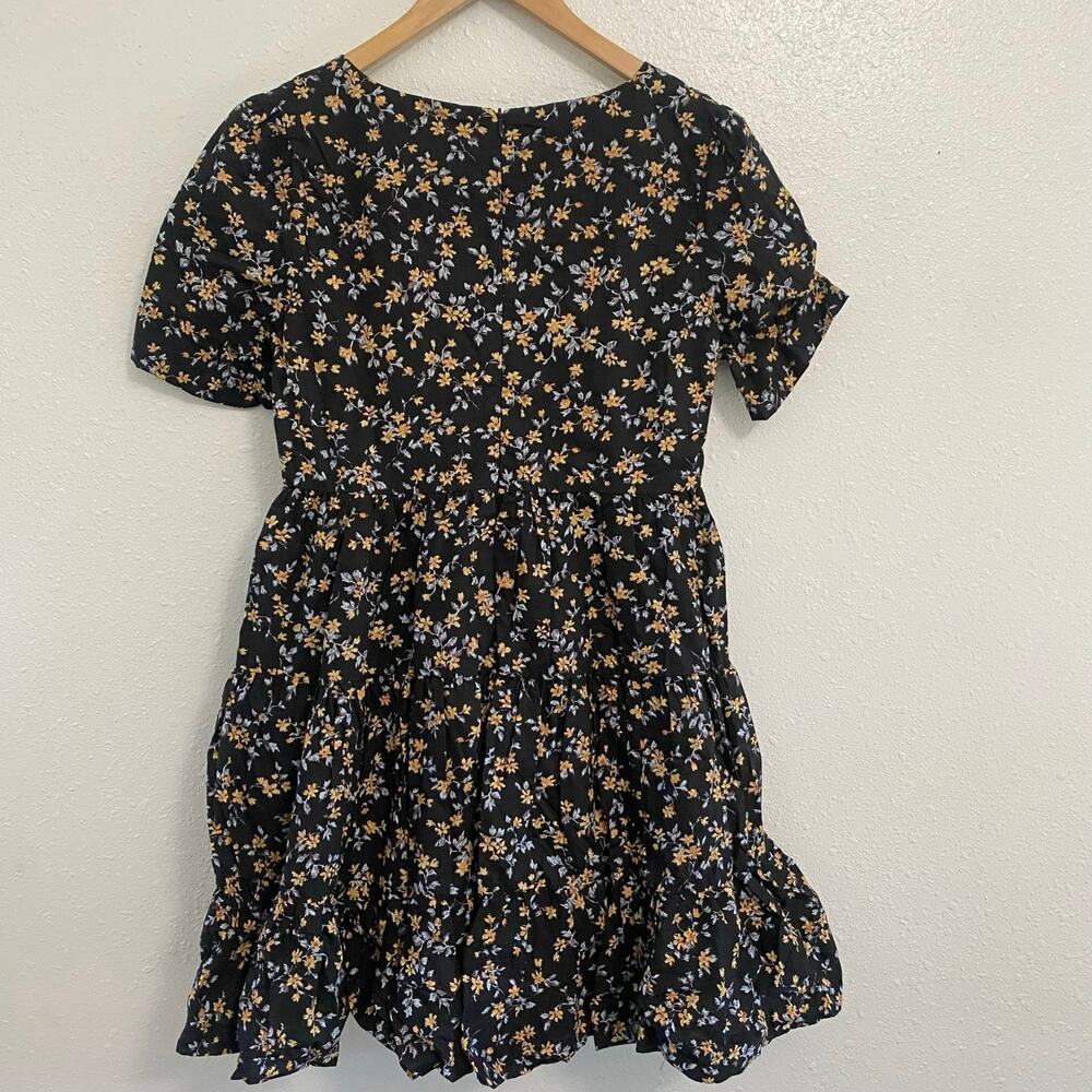 En Saison Floral Mini Dress Women’s Size Small Tiered Prairie Cottagecore - Picture 2 of 9